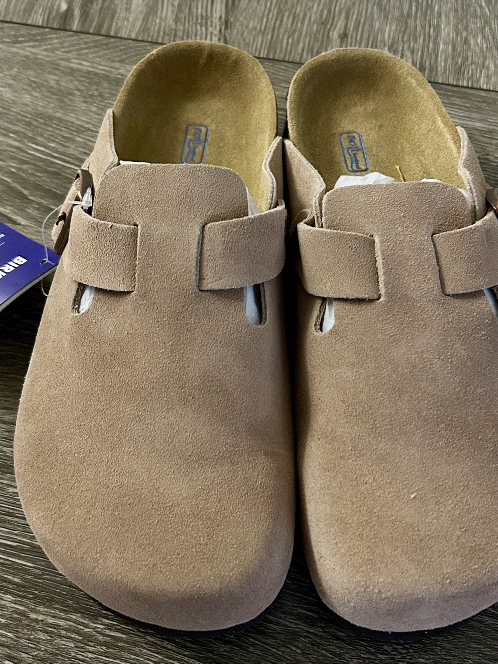 Birkenstock Boston Taupe Clogs Size 37 New